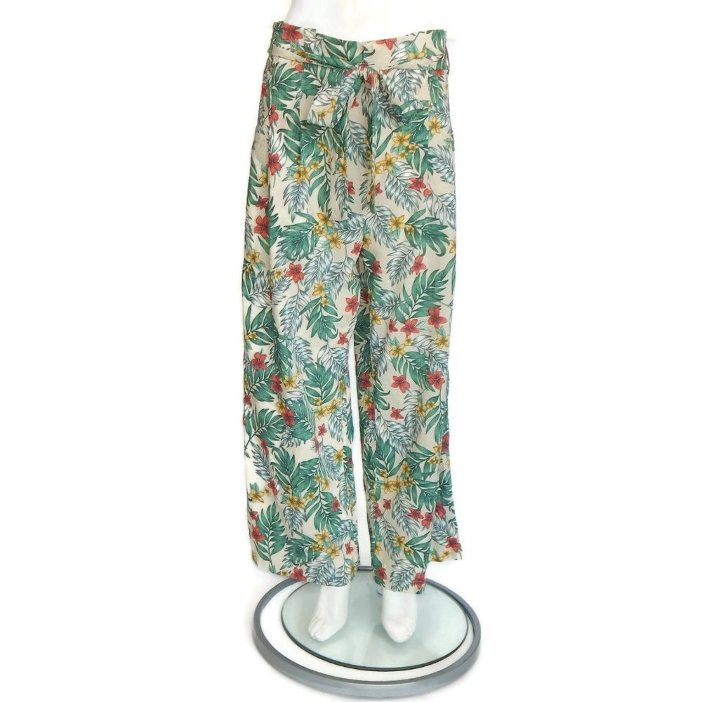 NWT BLUSH Pants Plus size 1XL Casual Relaxed Fit Cotton Summer Floral NWT